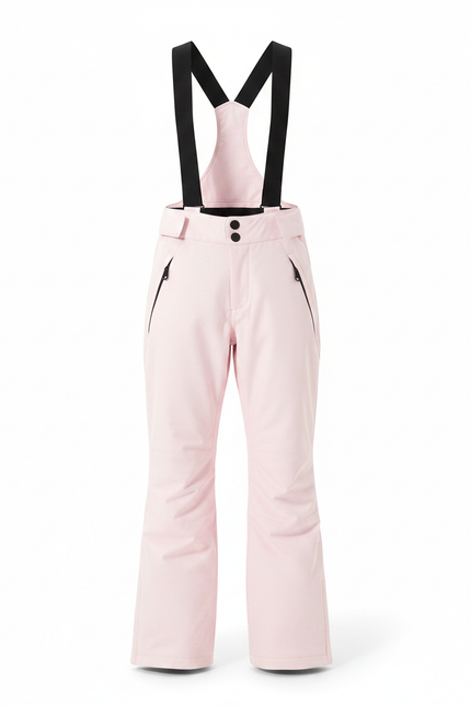 Pantalon De Pluie Rose Imperméable Bretelles Enfant Ski - Polyester - vue 3
