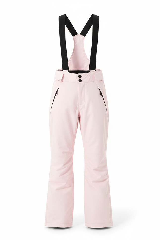 Pantalon De Pluie Rose Imperméable Bretelles Enfant Ski - Polyester - vue 3
