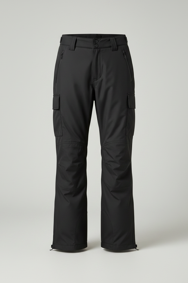 Pantalon De Pluie Noir Imperméable Cargo Ample Femme - Polyester - vue 3