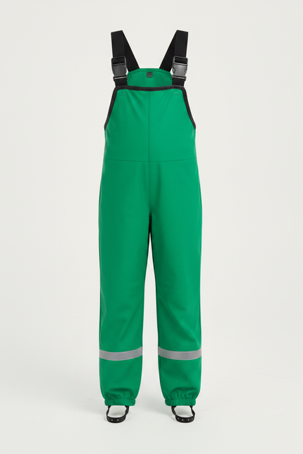 Pantalon De Pluie Vert Imperméable Bretelles Réfléchissant Enfant - Polyester - vue 3