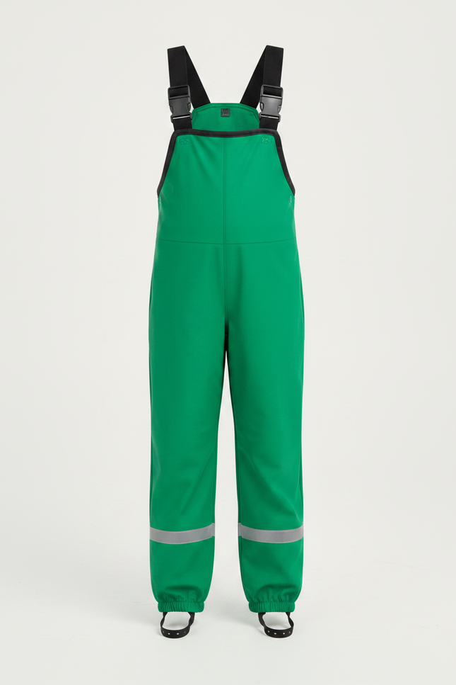 Pantalon De Pluie Vert Imperméable Bretelles Réfléchissant Enfant - Polyester - vue 3