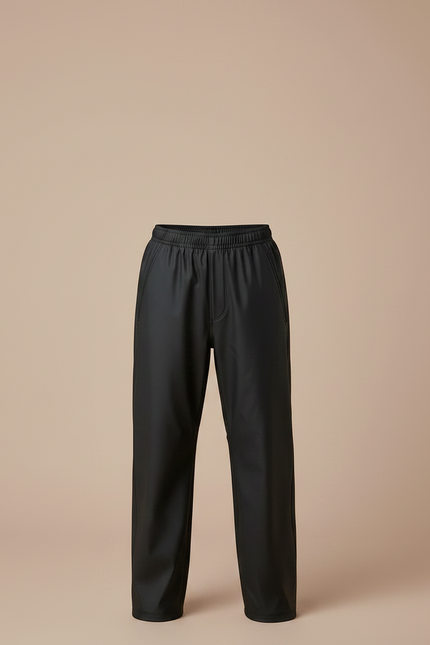 Pantalon De Pluie Noir Imperméable Unisexe Coupe Droite - Polyester - vue 3