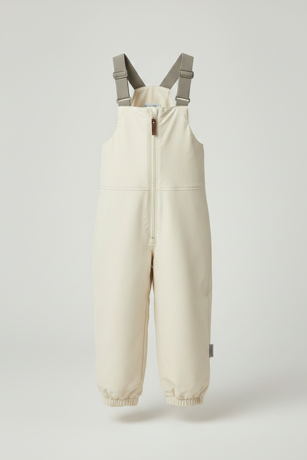 Pantalon De Pluie Beige Enfant Bretelles Imperméable Hiver - Polyester - vue 3