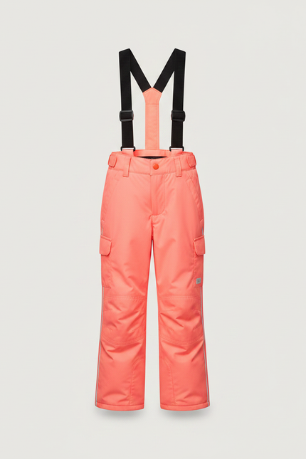 Pantalon De Pluie Enfant Corail Imperméable Bretelles Hiver - Rose Polyester - vue 3