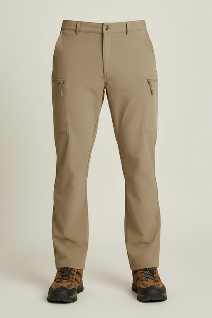 Pantalon De Pluie Beige Cargo Léger Homme Trekking - Polyester - vue 3