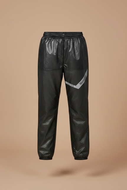 Pantalon De Pluie Noir Imperméable Réfléchissant Ample Enfant - Polyester - vue 3