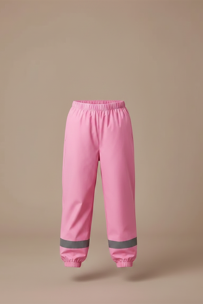 Pantalon De Pluie Rose Réfléchissant Imperméable Enfant - Polyester - vue 3