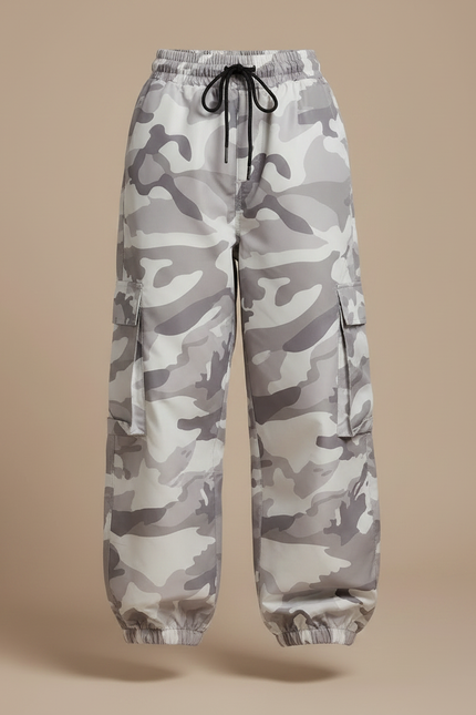 Pantalon De Pluie Camouflage Gris Ample Enfant Cargo - Polyester - vue 3