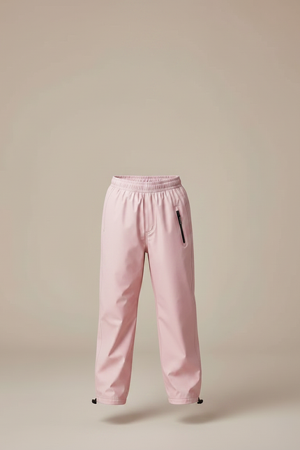 Pantalon De Pluie Rose Enfant Imperméable Élastique Léger - Polyester - vue 3