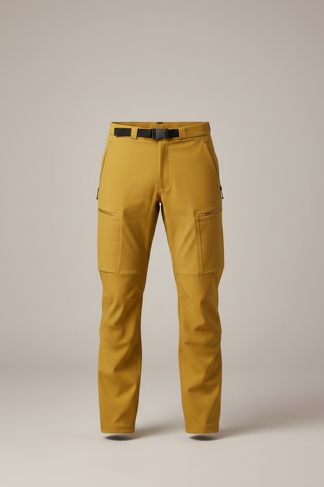 Pantalon De Pluie Jaune Cargo Imperméable Homme Ceinturé - Polyester - vue 3