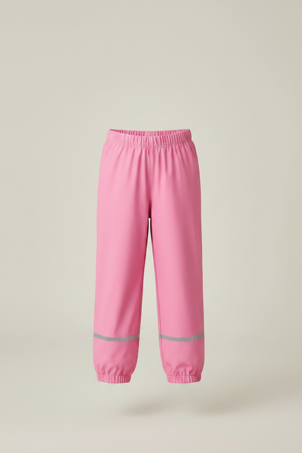Pantalon De Pluie Vélo Enfant - Rose Polyester - vue 3