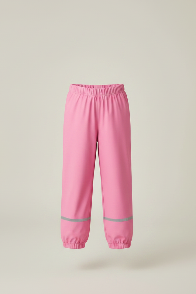 Pantalon De Pluie Vélo Enfant - Rose Polyester - vue 3