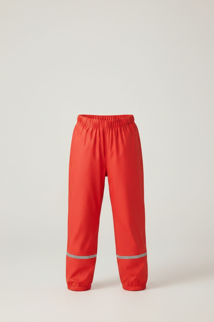 Pantalon De Pluie Rouge Imperméable Réfléchissant Enfant - Polyester - vue 3