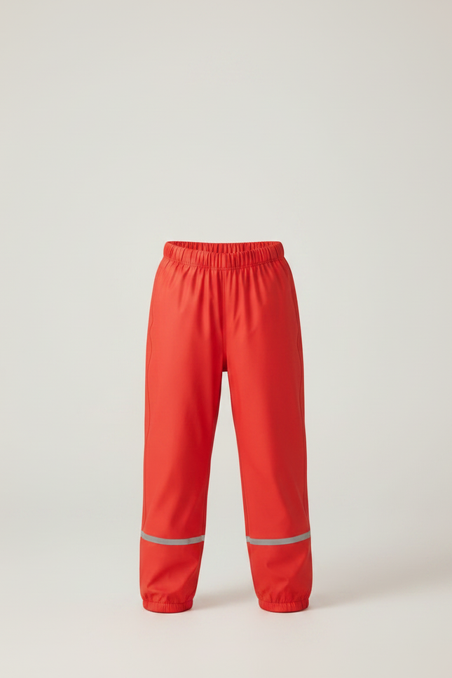 Pantalon De Pluie Rouge Imperméable Réfléchissant Enfant - Polyester - vue 3