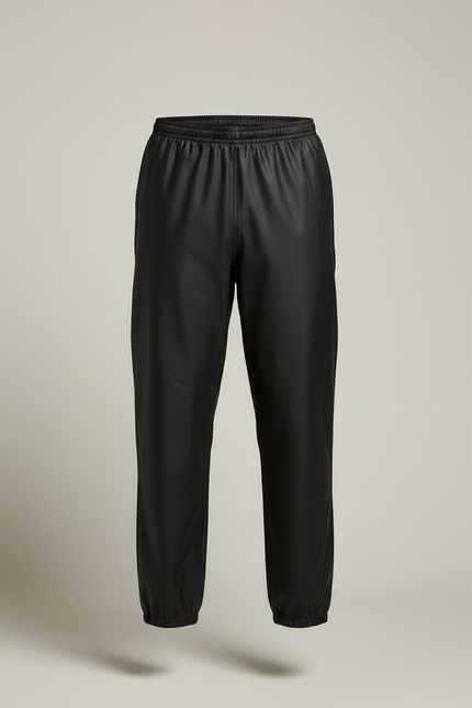 Pantalon De Pluie Noir Ample Imperméable Élastiqué Homme - Polyester - vue 3