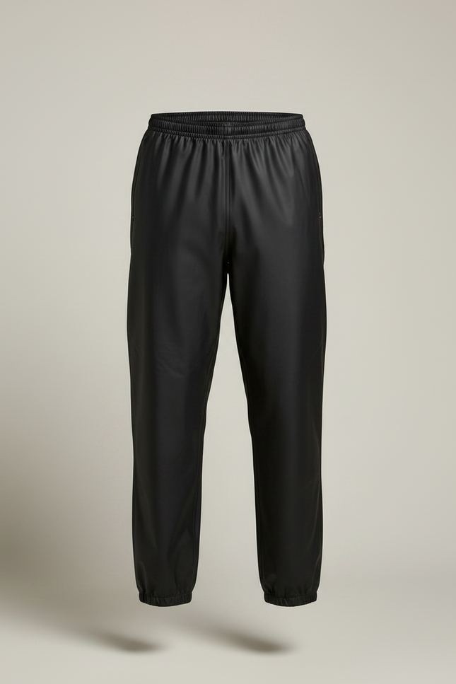 Pantalon De Pluie Noir Ample Imperméable Élastiqué Homme - Polyester - vue 3