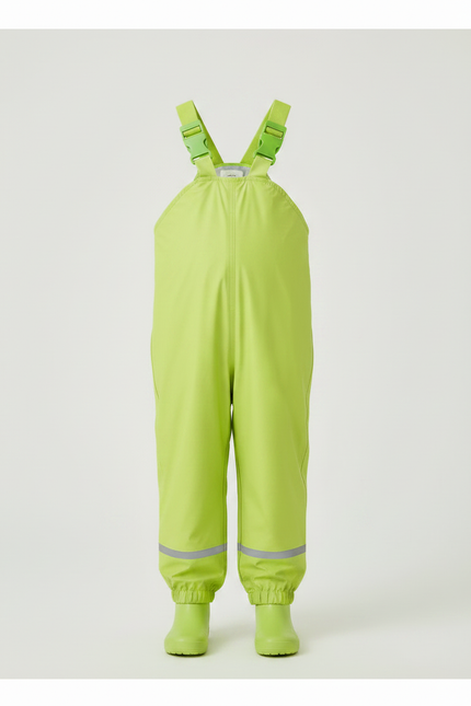 Pantalon Pluie Fluo - Vert Polyester - vue 3