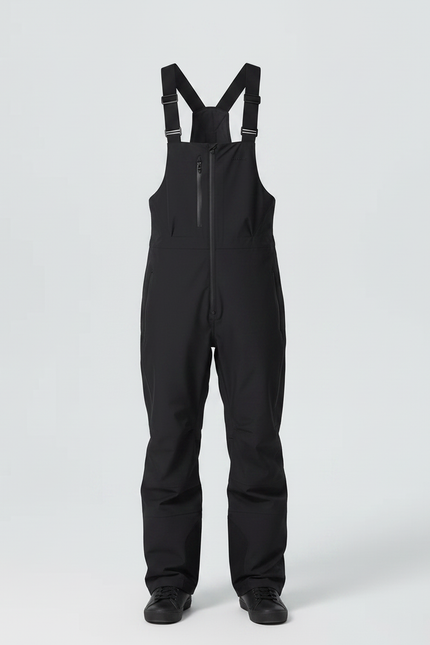 Pantalon De Pluie Noir Bretelles Imperméable Ski Homme - Polyester - vue 3