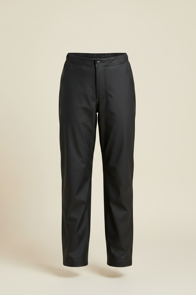Pantalon De Pluie Noir Imperméable Enfant Léger Ajustable - Polyester - vue 3