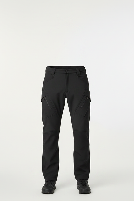 Pantalon De Pluie Noir Cargo Softshell Imperméable Homme - Polyester - vue 3