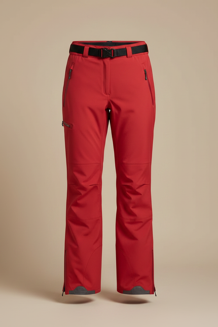 Pantalon De Pluie Rouge Imperméable Bretelles Amovibles Femme - Polyester - vue 3