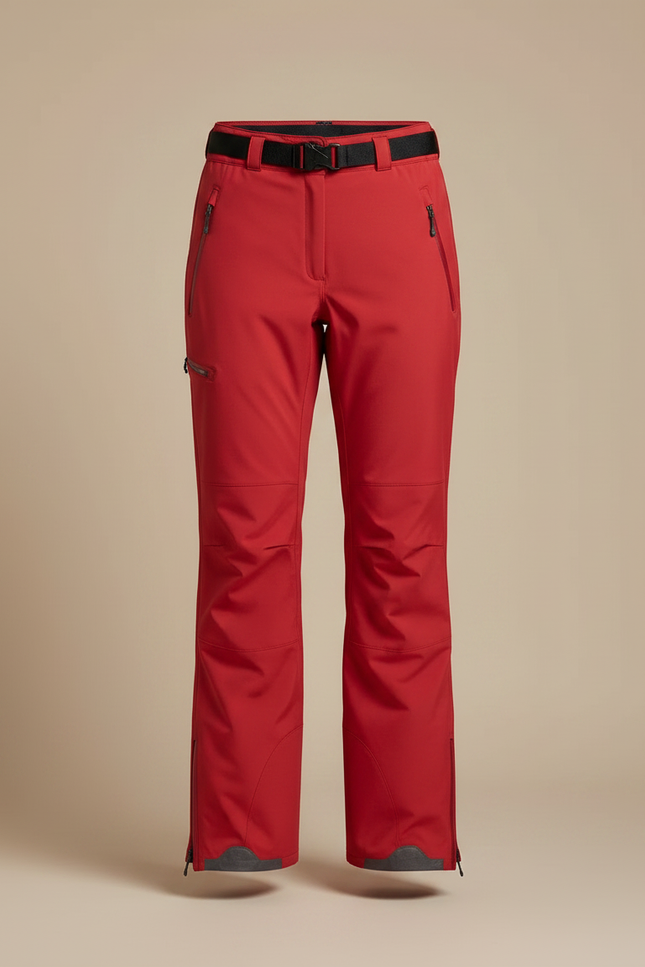 Pantalon De Pluie Rouge Imperméable Bretelles Amovibles Femme - Polyester - vue 3