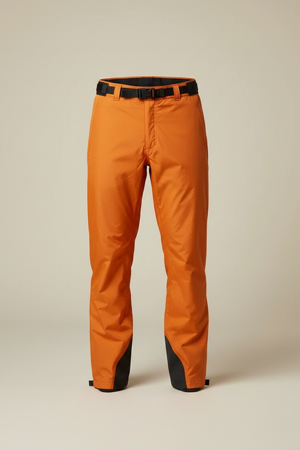 Pantalon De Pluie Orange Imperméable Ceinturé Homme Randonnée - Polyester - vue 3