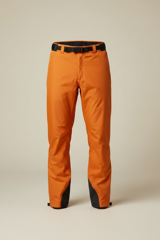 Pantalon De Pluie Orange Imperméable Ceinturé Homme Randonnée - Polyester - vue 3