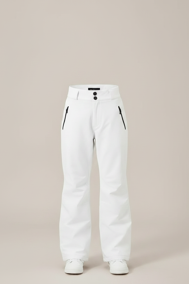 Pantalon De Pluie Blanc Imperméable Bretelles Unisexe Ski - Polyester - vue 3