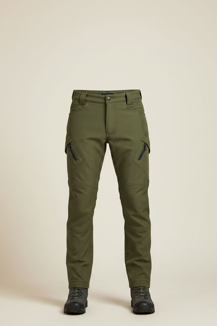 Pantalon De Pluie Vert Militaire Cargo Droit Homme - Kaki Polyester - vue 3