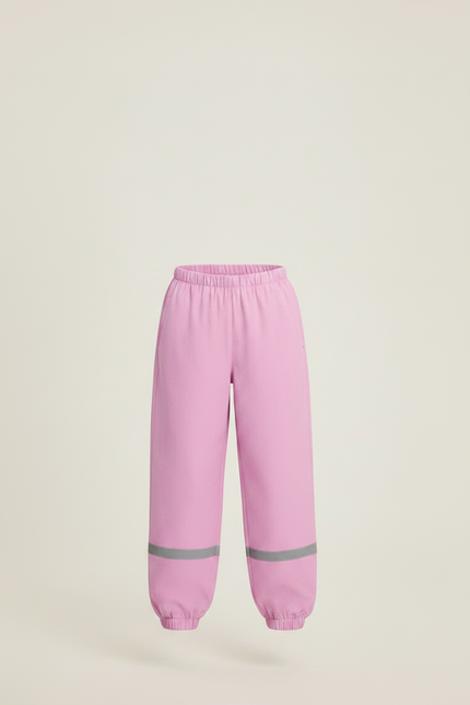 Pantalon De Pluie Rose Réfléchissant Imperméable Élastiqué Enfant - Polyester - vue 3