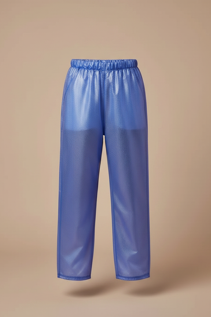 Pantalon De Pluie Bleu Imperméable Ample Texturé Enfant - Polyester - vue 3