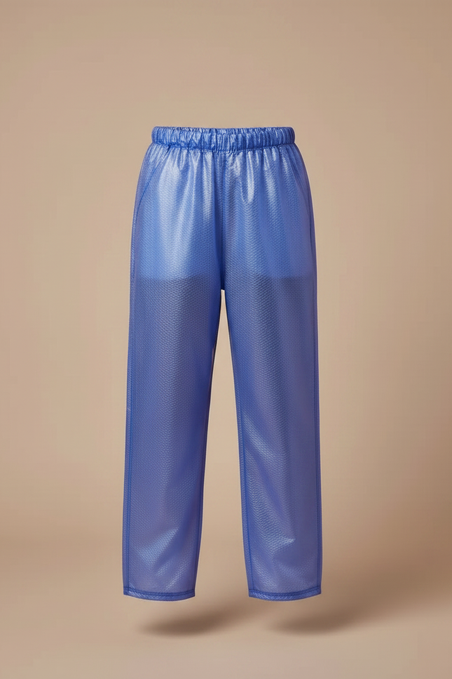 Pantalon De Pluie Bleu Imperméable Ample Texturé Enfant - Polyester - vue 3