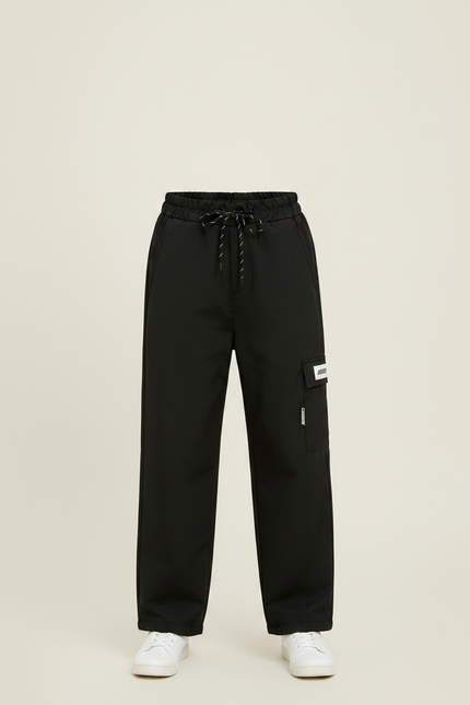 Pantalon De Pluie Noir Ample Imperméable Zippé Enfant - Polyester - vue 3