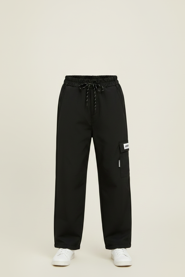 Pantalon De Pluie Noir Ample Imperméable Zippé Enfant - Polyester - vue 3