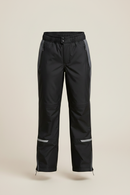 Pantalon De Pluie Noir Imperméable Enfant Réfléchissant - Polyester - vue 3