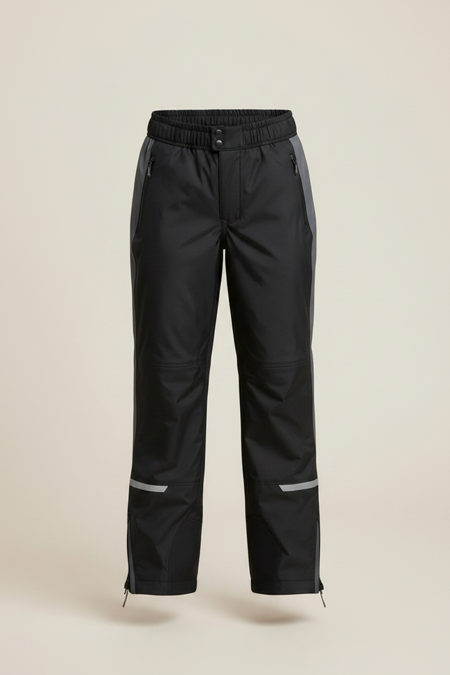 Pantalon De Pluie Noir Imperméable Enfant Réfléchissant - Polyester - vue 3