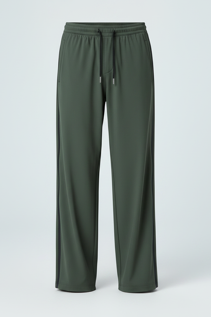 Pantalon De Pluie Vert Militaire Ample Décontracté Homme - Kaki Polyester - vue 3