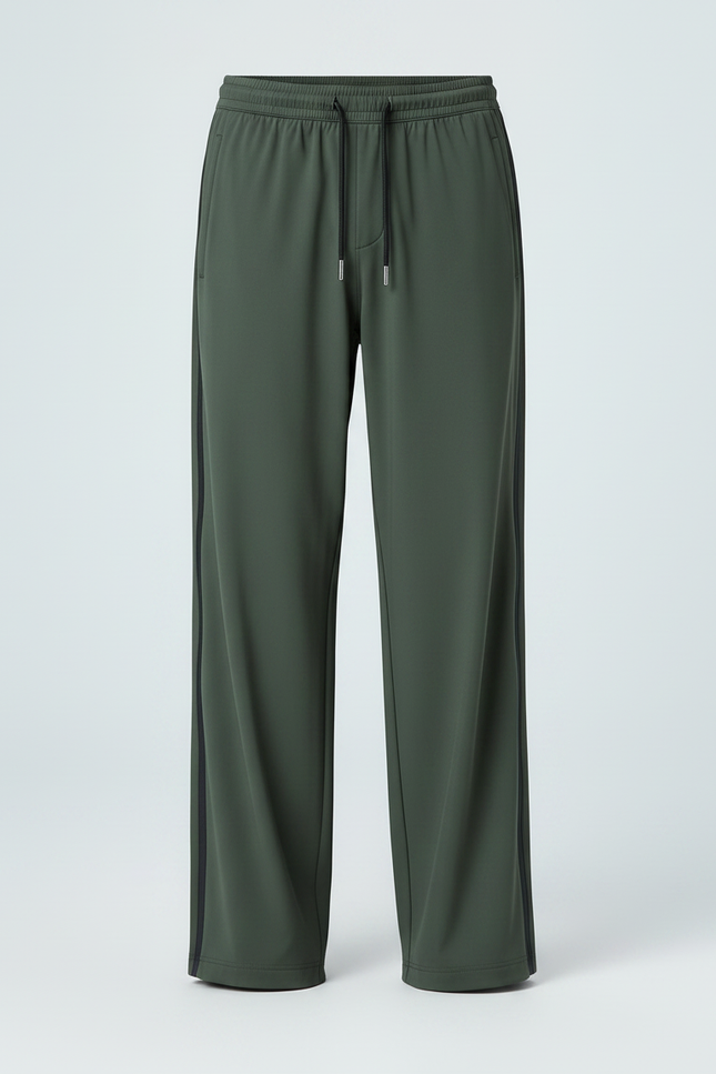 Pantalon De Pluie Vert Militaire Ample Décontracté Homme - Kaki Polyester - vue 3