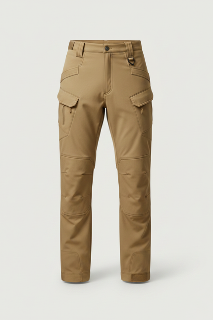 Pantalon De Pluie Beige Cargo Tactique Homme Imperméable - Polyester - vue 3