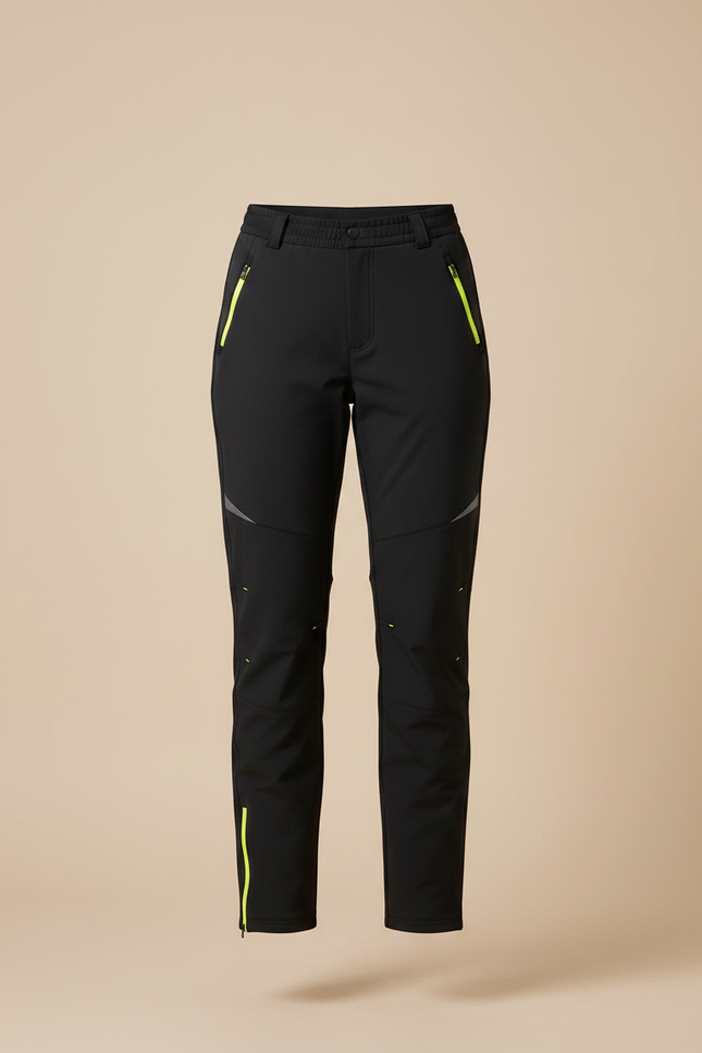 Pantalon De Pluie Vélo À Fermeture Éclair - Noir Polyester - vue 3