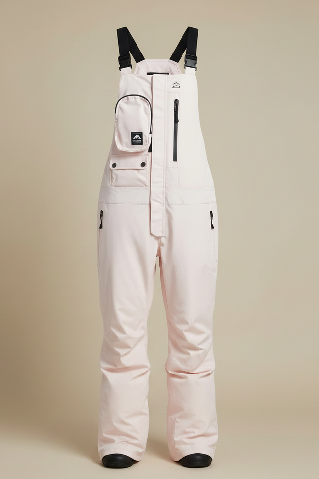 Pantalon De Pluie Rose Imperméable Bretelles Femme Ski - Polyester - vue 3