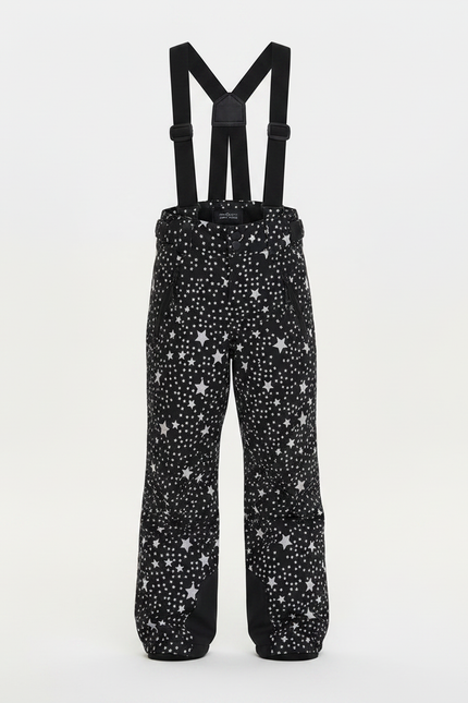 Pantalon De Pluie Noir Imprimé Étoiles Enfant Ski - Polyester - vue 3