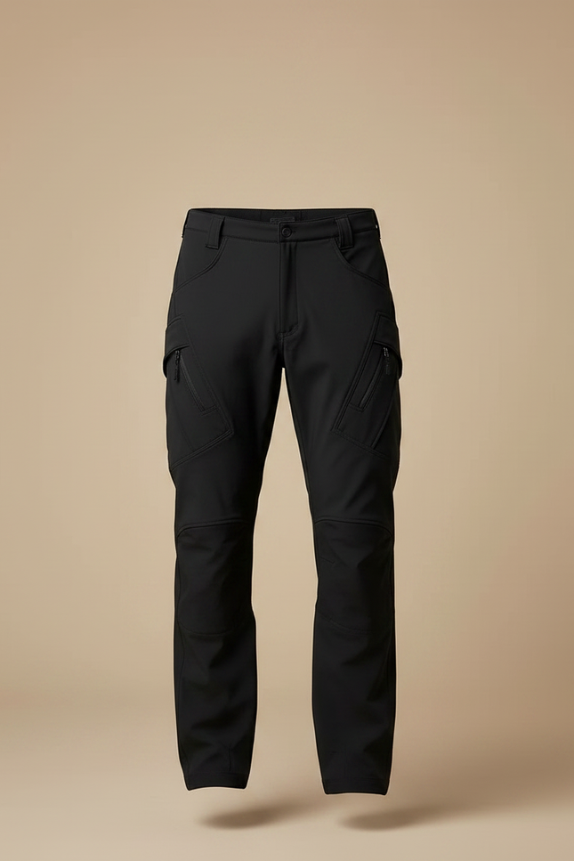 Pantalon De Pluie Noir Cargo Softshell Homme Imperméable - Polyester - vue 3