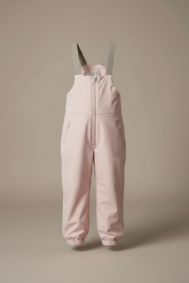 Pantalon De Pluie Rose Bretelles Élastiquées Imperméable Enfant - Polyester - vue 3