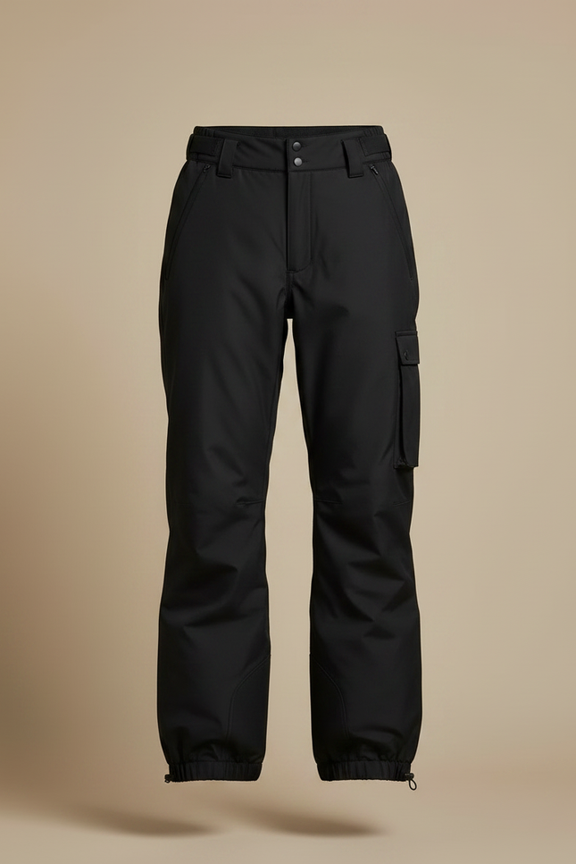 Pantalon De Pluie Noir Ample Imperméable Cargo Femme - Polyester - vue 3