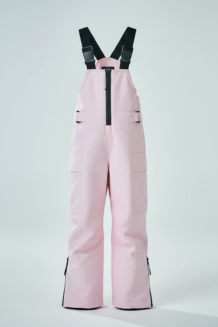 Pantalon De Pluie Rose Imperméable Bretelles Unisexe Ski - Polyester - vue 3