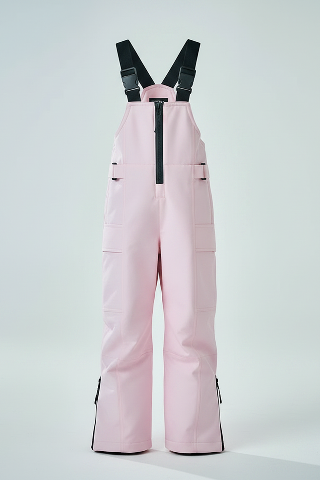 Pantalon De Pluie Rose Imperméable Bretelles Unisexe Ski - Polyester - vue 3