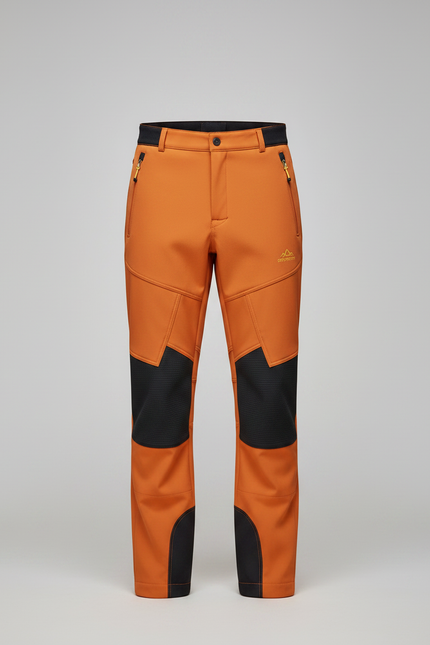Pantalon Pluie Doublé Polaire - Orange Polyester - vue 3