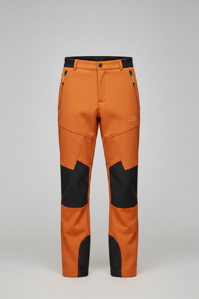Pantalon Pluie Doublé Polaire - Orange Polyester - vue 3